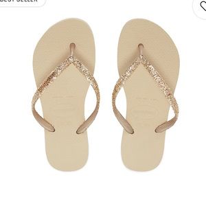 Slim Glitter II Flip Flop in Sand Grey Havaianas